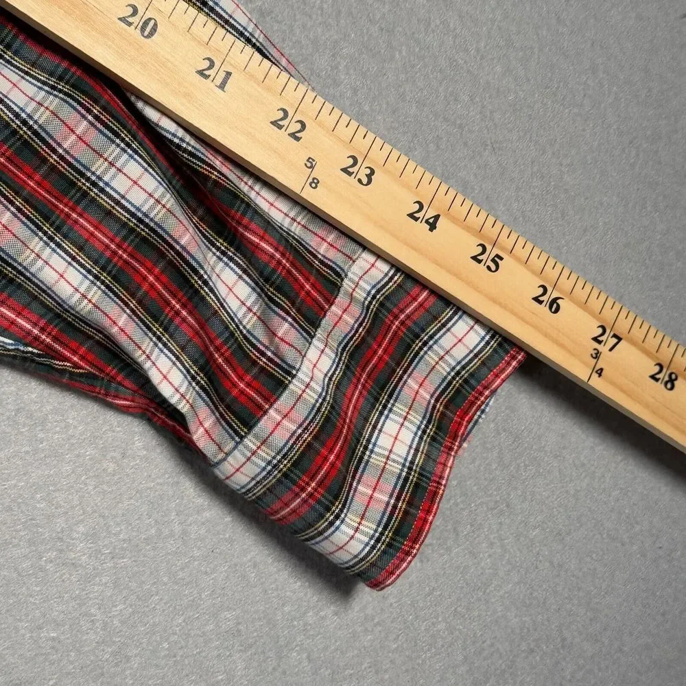 Vintage Polo Ralph Lauren Lowell Button Up Shirt Mens‎ 17.5-36 Red Plaid Casual